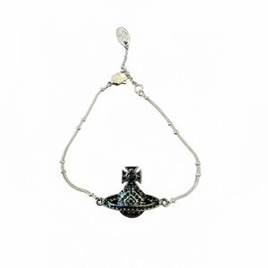 Authentic Vivienne Westwood Black and  Silver Bracelet